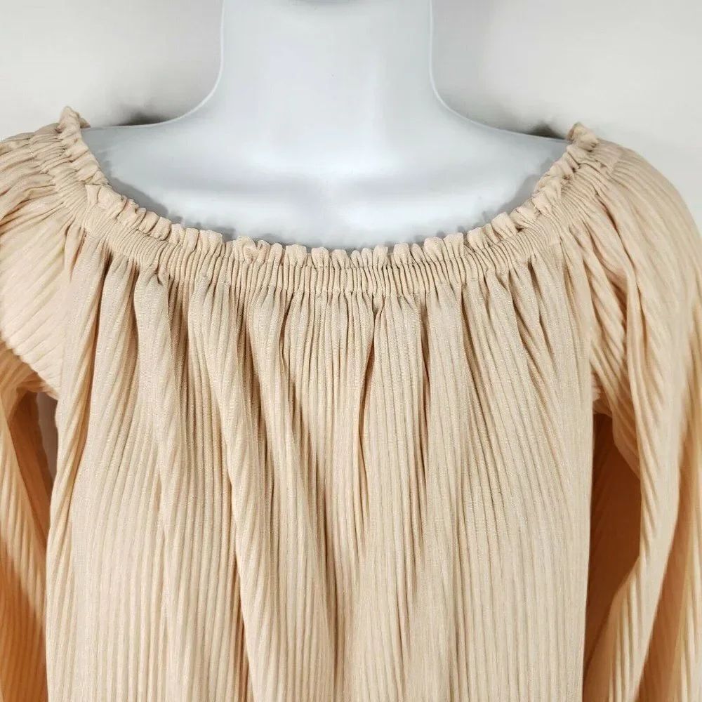 One Clothing Nude Beige On Off Shoulder Dress M